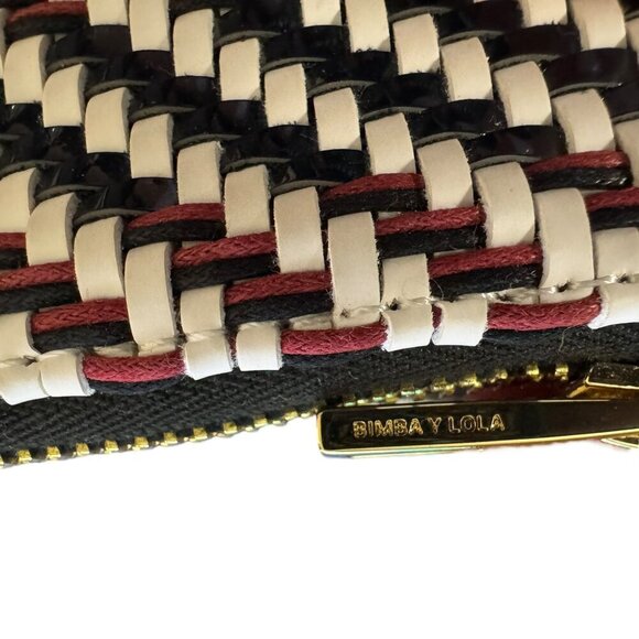 BIMBA Y LOLA woven mini wallet card purse New with tags dust bag - Picture 3 of 6